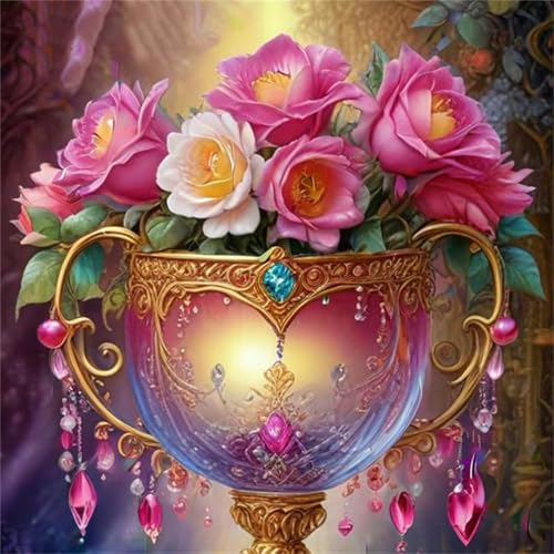 Puzzle für Erwachsene 35 Teile Rosa Edelstein Blume, DIY Kreative Unterhaltung, Spaß, Klassisches Puzzles für Erwachsene Lernspiel Spielzeug Geschenk Jigsaw Puzzle 35 Teile von Muaor