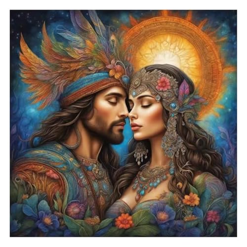 Puzzle für Erwachsene 35 Teile Stammespaar, DIY Kreative Unterhaltung, Spaß, Klassisches Puzzles für Erwachsene Lernspiel Spielzeug Geschenk Jigsaw Puzzle 35 Teile von Muaor