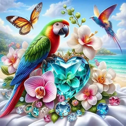 Puzzle für Erwachsene 35 Teile Strand-Papageien-Landschaft, DIY Kreative Unterhaltung, Spaß, Klassisches Puzzles für Erwachsene Lernspiel Spielzeug Geschenk Jigsaw Puzzle 35 Teile von Muaor