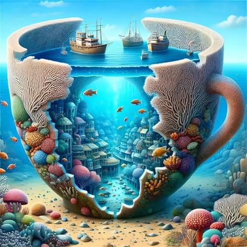 Puzzle für Erwachsene 35 Teile Unterwasser-Weltschiff, DIY Kreative Unterhaltung, Spaß, Klassisches Puzzles für Erwachsene Lernspiel Spielzeug Geschenk Jigsaw Puzzle 35 Teile von Muaor