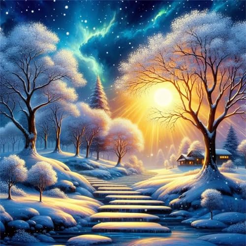 Puzzle für Erwachsene 35 Teile Verschneite Winterlandschaft, DIY Kreative Unterhaltung, Spaß, Klassisches Puzzles für Erwachsene Lernspiel Spielzeug Geschenk Jigsaw Puzzle 35 Teile von Muaor