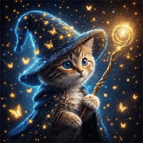 Puzzle für Erwachsene 35 Teile Zauberstab Katze, DIY Kreative Unterhaltung, Spaß, Klassisches Puzzles für Erwachsene Lernspiel Spielzeug Geschenk Jigsaw Puzzle 35 Teile von Muaor