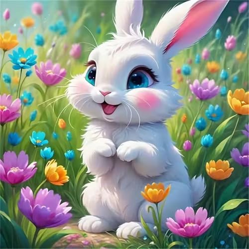 Puzzle für Erwachsene 500 Teile Grasblume Kaninchen, DIY Kreative Unterhaltung, Spaß, Klassisches Puzzles für Erwachsene Lernspiel Spielzeug Geschenk Jigsaw Puzzle 500 Teile von Muaor