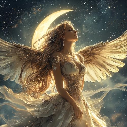 Puzzle für Erwachsene 500 Teile Mond Engel Göttin, DIY Kreative Unterhaltung, Spaß, Klassisches Puzzles für Erwachsene Lernspiel Spielzeug Geschenk Jigsaw Puzzle 500 Teile von Muaor