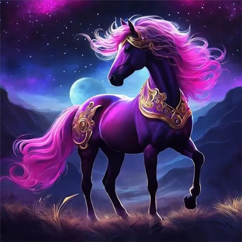 Puzzle für Erwachsene 500 Teile Nacht-Bergpferd, DIY Kreative Unterhaltung, Spaß, Klassisches Puzzles für Erwachsene Lernspiel Spielzeug Geschenk Jigsaw Puzzle 500 Teile von Muaor