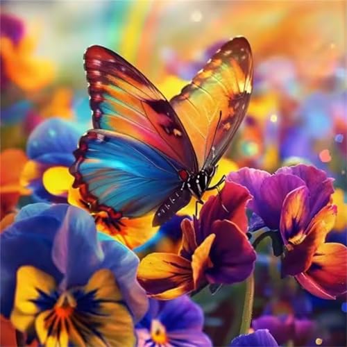 Puzzle für Erwachsene 500 Teile Schmetterling Lila Blume, DIY Kreative Unterhaltung, Spaß, Klassisches Puzzles für Erwachsene Lernspiel Spielzeug Geschenk Jigsaw Puzzle 500 Teile von Muaor