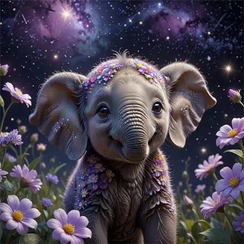Puzzle für Erwachsene 500 Teile Sternennacht-Elefant, DIY Kreative Unterhaltung, Spaß, Klassisches Puzzles für Erwachsene Lernspiel Spielzeug Geschenk Jigsaw Puzzle 500 Teile von Muaor