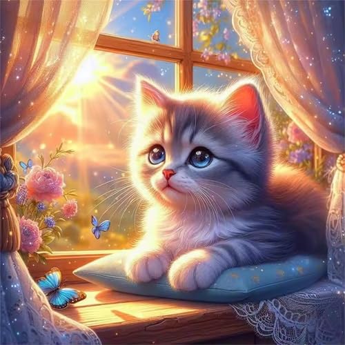 Puzzle für Erwachsene 500 Teile Sunshine Vorhang Katze, DIY Kreative Unterhaltung, Spaß, Klassisches Puzzles für Erwachsene Lernspiel Spielzeug Geschenk Jigsaw Puzzle 500 Teile Puzzle für Erwachsene 500 Teile Sunshine Vorhang Katze, DIY Kreative Unterhaltung, Spaß, Klassisches Puzzles für Erwachsene Lernspiel Spielzeug Geschenk Jigsaw Puzzle 500 Teile von Muaor