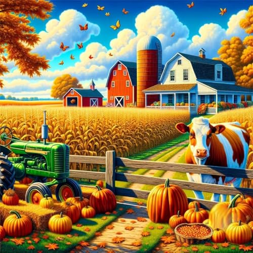 Puzzle für Erwachsene 500 Teile Weizenfeld-Farm, DIY Kreative Unterhaltung, Spaß, Klassisches Puzzles für Erwachsene Lernspiel Spielzeug Geschenk Jigsaw Puzzle 500 Teile von Muaor