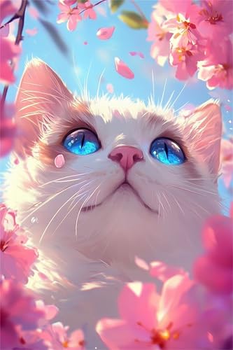 Puzzle für Erwachsene 60 Teile, DIY Kreative Unterhaltung Puzzles, schöne Geschenkidee Jigsaw Puzzle mit Rosa Blume Katze-Motiv Puzzle für Erwachsene 60 Teile, DIY Kreative Unterhaltung Puzzles, schöne Geschenkidee Jigsaw Puzzle mit Rosa Blume Katze-Motiv von Muaor