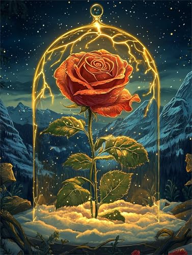 Puzzle für Erwachsene 60 Teile, DIY Kreative Unterhaltung Puzzles, schöne Geschenkidee Jigsaw Puzzle mit Schnee Berg Rose-Motiv Puzzle für Erwachsene 60 Teile, DIY Kreative Unterhaltung Puzzles, schöne Geschenkidee Jigsaw Puzzle mit Schnee Berg Rose-Motiv von Muaor