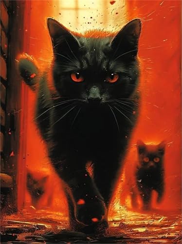 Puzzle für Erwachsene 60 Teile, DIY Kreative Unterhaltung Puzzles, schöne Geschenkidee Jigsaw Puzzle mit Sunshine Schwarze Katze-Motiv Puzzle für Erwachsene 60 Teile, DIY Kreative Unterhaltung Puzzles, schöne Geschenkidee Jigsaw Puzzle mit Sunshine Schwarze Katze-Motiv von Muaor
