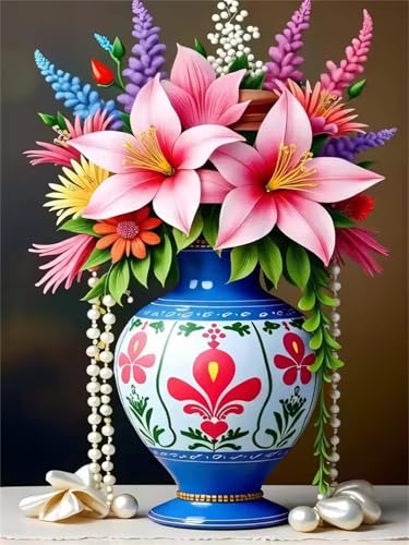 Puzzle für Erwachsene 700 Teile, DIY Kreative Unterhaltung Puzzles, schöne Geschenkidee Jigsaw Puzzle mit Perle Lilie Vase-Motiv Puzzle für Erwachsene 700 Teile, DIY Kreative Unterhaltung Puzzles, schöne Geschenkidee Jigsaw Puzzle mit Perle Lilie Vase-Motiv von Muaor