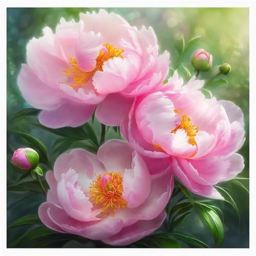 Rosa Pfingstrose Garten Puzzle 300 Teile, Impossible Puzzles Erwachsene 300 Teile, Lernspiel Herausforderung Spielzeug, Farbenfrohes Legespiel für Home Dekoration von Muaor