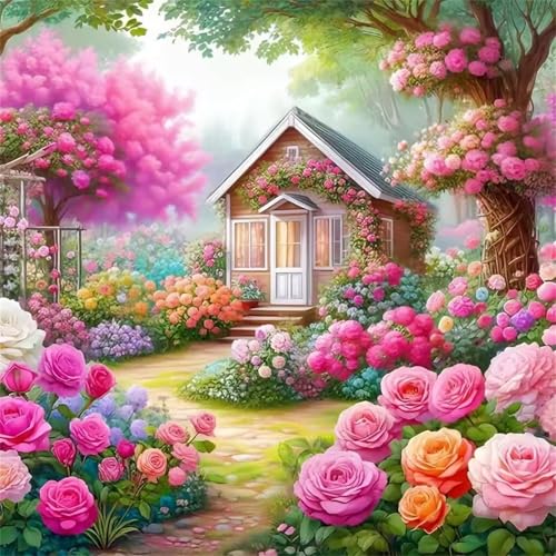 Rosengarten-Baum Puzzle 300 Teile, Impossible Puzzles Erwachsene 300 Teile, Lernspiel Herausforderung Spielzeug, Farbenfrohes Legespiel für Home Dekoration von Muaor