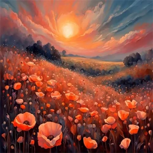 Rote Blume Sonne Puzzle 300 Teile, Impossible Puzzles Erwachsene 300 Teile, Lernspiel Herausforderung Spielzeug, Farbenfrohes Legespiel für Home Dekoration von Muaor