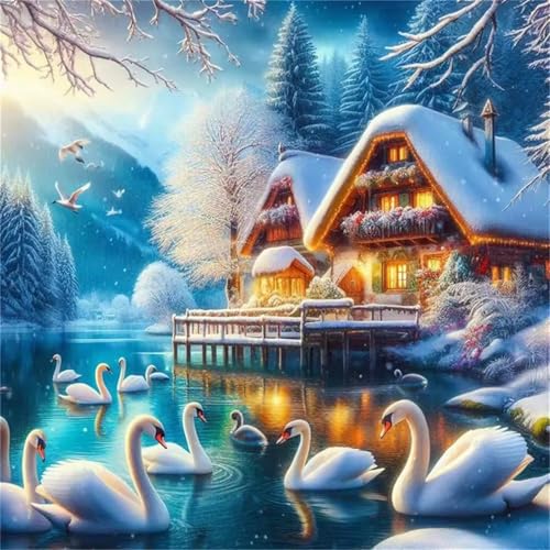Schwanensee Winter Puzzle 90 Teile, Impossible Puzzles Erwachsene 90 Teile, Lernspiel Herausforderung Spielzeug, Farbenfrohes Legespiel für Home Dekoration Schwanensee Winter Puzzle 90 Teile, Impossible Puzzles Erwachsene 90 Teile, Lernspiel Herausforderung Spielzeug, Farbenfrohes Legespiel für Home Dekoration von Muaor