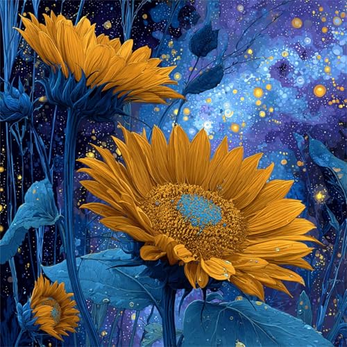 Sonnenblume Sternennacht Puzzle 90 Teile, Impossible Puzzles Erwachsene 90 Teile, Lernspiel Herausforderung Spielzeug, Farbenfrohes Legespiel für Home Dekoration Sonnenblume Sternennacht Puzzle 90 Teile, Impossible Puzzles Erwachsene 90 Teile, Lernspiel Herausforderung Spielzeug, Farbenfrohes Legespiel für Home Dekoration von Muaor