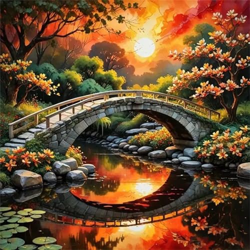Steinbrücke bei Sonnenuntergang Puzzle 90 Teile, Impossible Puzzles Erwachsene 90 Teile, Lernspiel Herausforderung Spielzeug, Farbenfrohes Legespiel für Home Dekoration Steinbrücke bei Sonnenuntergang Puzzle 90 Teile, Impossible Puzzles Erwachsene 90 Teile, Lernspiel Herausforderung Spielzeug, Farbenfrohes Legespiel für Home Dekoration von Muaor