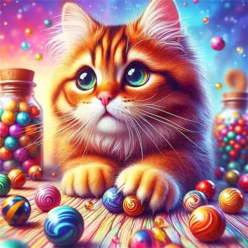 Süße Katzenbonbons Puzzle 300 Teile, Impossible Puzzles Erwachsene 300 Teile, Lernspiel Herausforderung Spielzeug, Farbenfrohes Legespiel für Home Dekoration Süße Katzenbonbons Puzzle 300 Teile, Impossible Puzzles Erwachsene 300 Teile, Lernspiel Herausforderung Spielzeug, Farbenfrohes Legespiel für Home Dekoration von Muaor