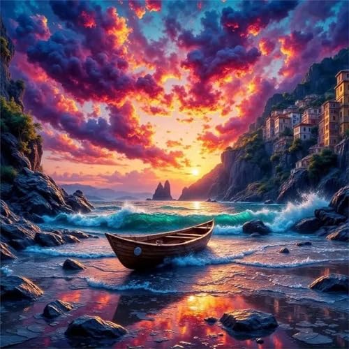 Sunset Wave Boot Puzzle 90 Teile, Impossible Puzzles Erwachsene 90 Teile, Lernspiel Herausforderung Spielzeug, Farbenfrohes Legespiel für Home Dekoration Sunset Wave Boot Puzzle 90 Teile, Impossible Puzzles Erwachsene 90 Teile, Lernspiel Herausforderung Spielzeug, Farbenfrohes Legespiel für Home Dekoration von Muaor