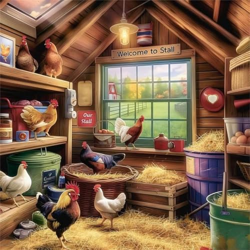 Unkraut im Hühnerstall Puzzle 300 Teile, Impossible Puzzles Erwachsene 300 Teile, Lernspiel Herausforderung Spielzeug, Farbenfrohes Legespiel für Home Dekoration Unkraut im Hühnerstall Puzzle 300 Teile, Impossible Puzzles Erwachsene 300 Teile, Lernspiel Herausforderung Spielzeug, Farbenfrohes Legespiel für Home Dekoration von Muaor