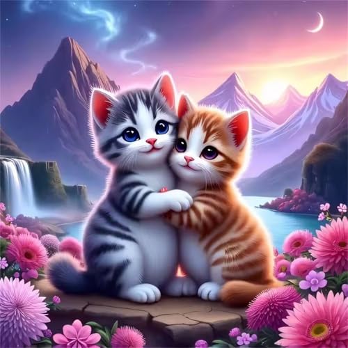 Valley Katzenblume Puzzle 90 Teile, Impossible Puzzles Erwachsene 90 Teile, Lernspiel Herausforderung Spielzeug, Farbenfrohes Legespiel für Home Dekoration von Muaor