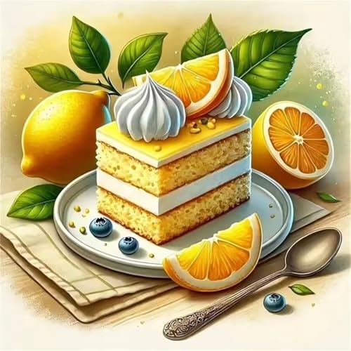 Zitronenkuchen Puzzle 300 Teile, Impossible Puzzles Erwachsene 300 Teile, Lernspiel Herausforderung Spielzeug, Farbenfrohes Legespiel für Home Dekoration von Muaor