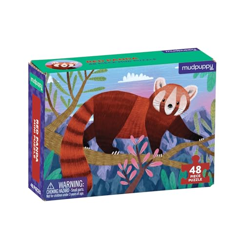 Bertoy 355712 - Mini Dino Puzzle, roter Panda, 48 Teile von MudPuppy