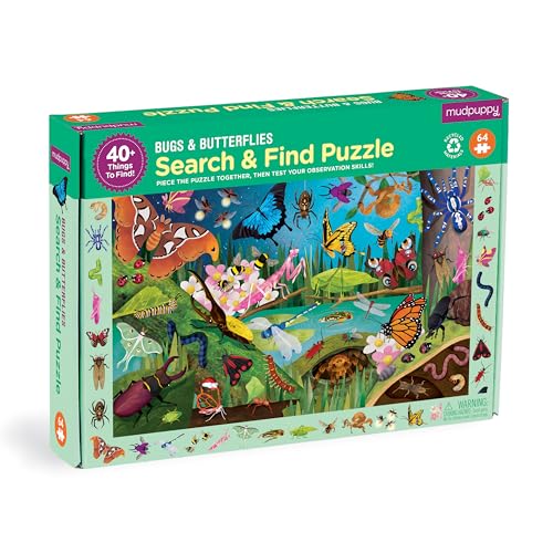 Bugs & Butterflies 64 Piece Search & Find Puzzle von MudPuppy