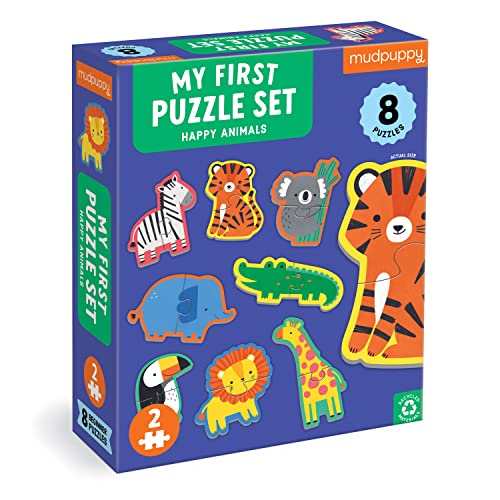 Happy Animals 2 Piece My First Puzzles von MudPuppy