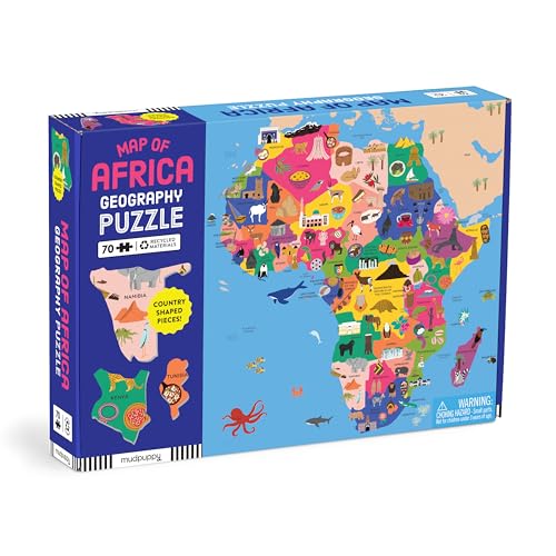 Map of Africa Geography Puzzle: 70 Pieces von MudPuppy