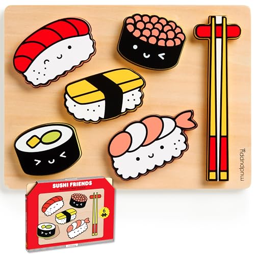 Mudpuppy Sushi Friends Wooden Tray Puzzle von MudPuppy