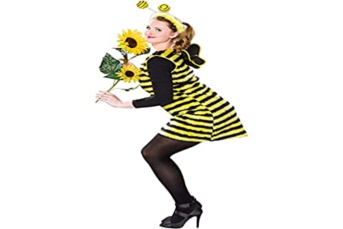 Festartikel Müller Kostüm flotte Biene mit Kleid und Fühler in der Größe 40/42, 119.412.41 Schwarz/Gelb von Festartikel Müller