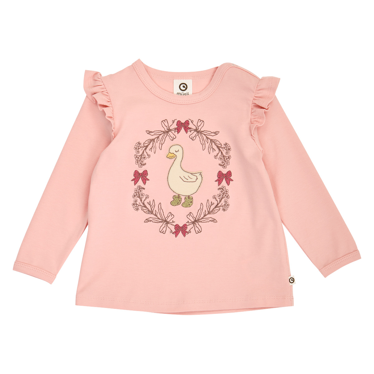 Müsli by green Cotton - Langarmshirt mit Rüschen "royale Gans" baby blush 68 Müsli by green Cotton - Langarmshirt mit Rüschen "royale Gans" baby blush 68 von Müsli by green Cotton
