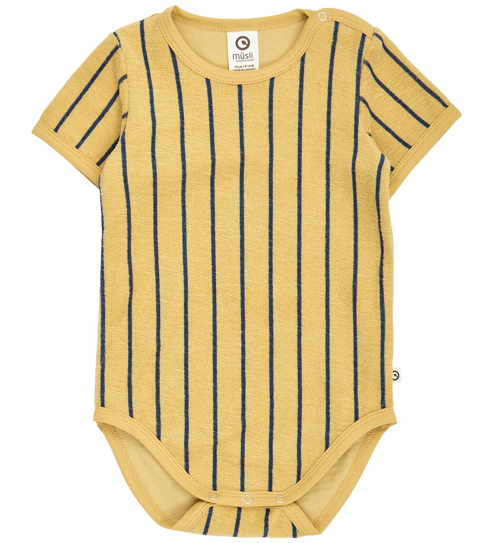Müsli Body k/ä - Frottee - Hanf/Navy - Müsli - 2 Jahre (92) - Body K/Ä von Müsli