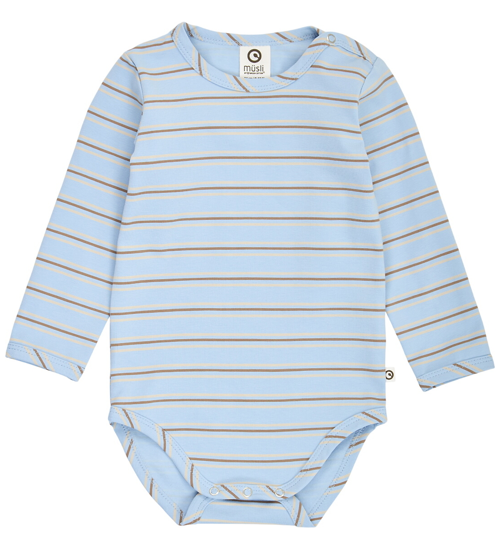 Müsli Body l/ä - Bilderbuch Stripe - Soft Blue/Walnuss/Oak - Müsli - 74 - Body L/Ä Müsli Body l/ä - Bilderbuch Stripe - Soft Blue/Walnuss/Oak - Müsli - 74 - Body L/Ä von Müsli