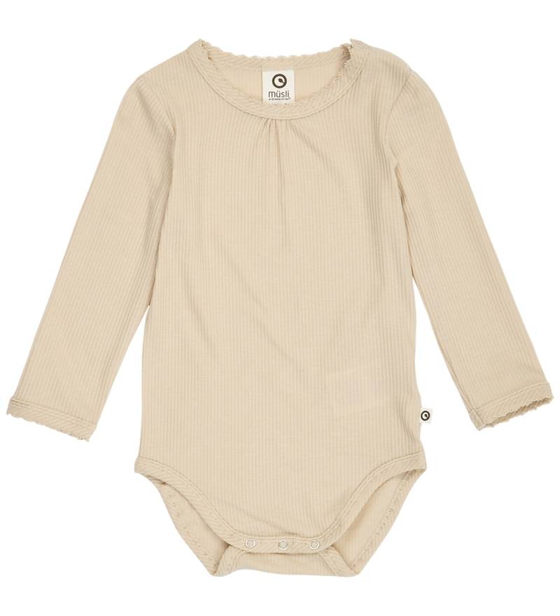 Müsli Body l/ä - Rib/Modal - Mellow Picot - Oak - Müsli - 74 - Body L/Ä Müsli Body l/ä - Rib/Modal - Mellow Picot - Oak - Müsli - 74 - Body L/Ä von Müsli