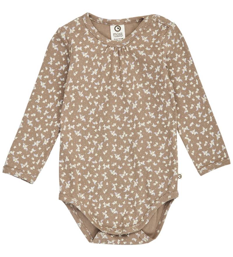 Müsli Body l/ä - Rib - Alyssum - Walnuss/Oak/Mauve - Müsli - 2 Jahre (92) - Body L/Ä von Müsli