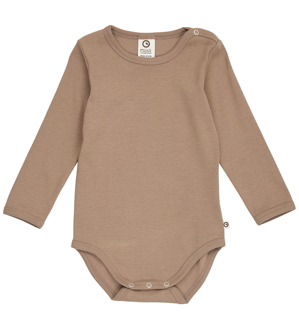 Müsli Body l/ä - Rib - Cozy Ich - Walnuss - Müsli - 1 Jahr (80) - Body L/Ä von Müsli