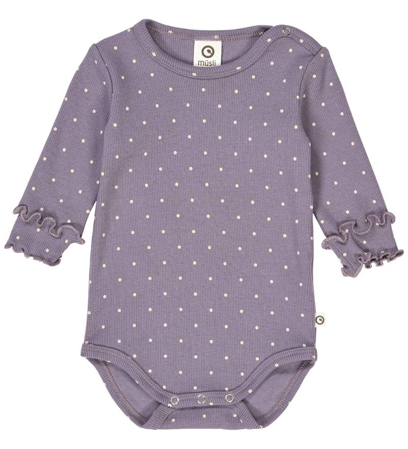 Müsli Body l/ä - Rib - Dot - Lilac Nebel/Hafer - Müsli - 2 Jahre (92) - Body L/Ä von Müsli