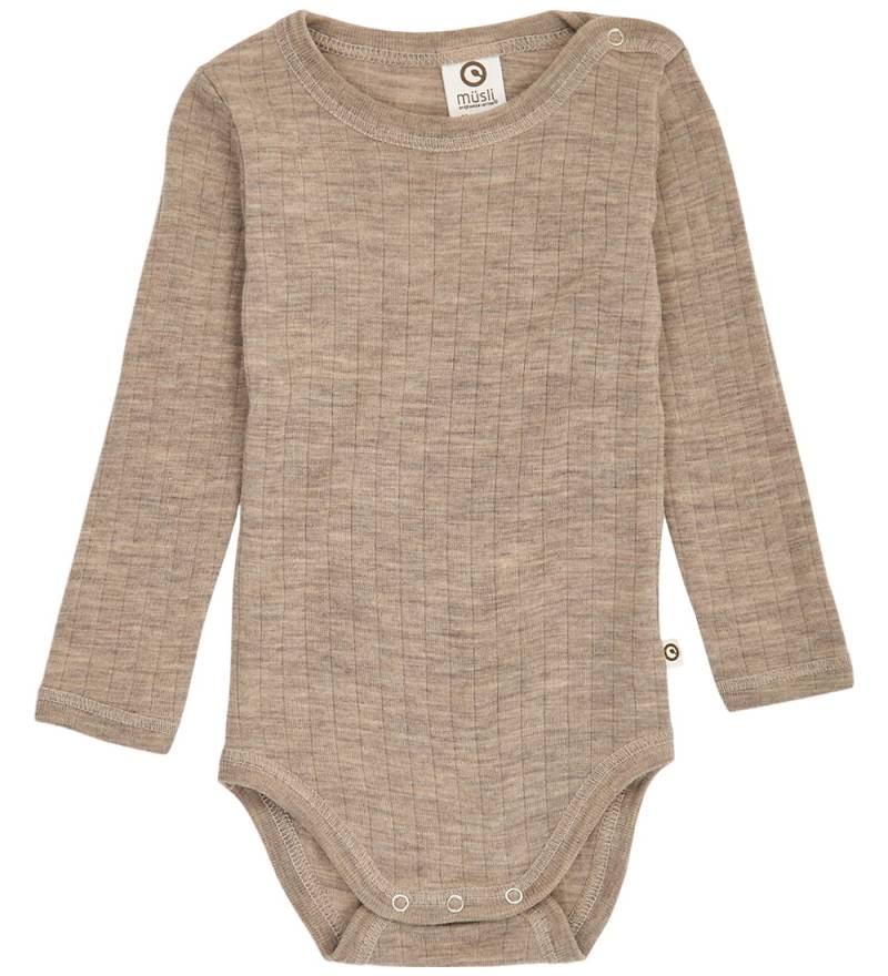 Müsli Body l/ä - Rib - Wolle - Spülung Melange - Müsli - 1½ Jahre (86) - Body L/Ä von Müsli