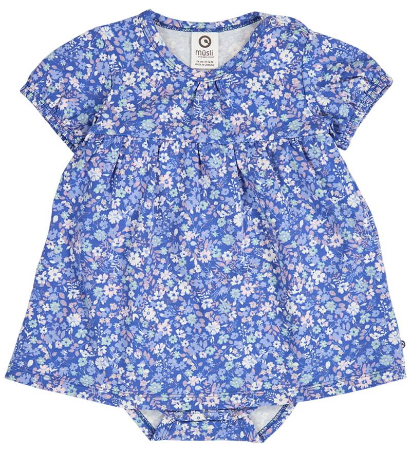 Müsli Bodykleid k/ä - Primrose Puff - Azure Blue/Nektar/Tofu - Müsli - 1 Jahr (80) - Body K/Ä von Müsli