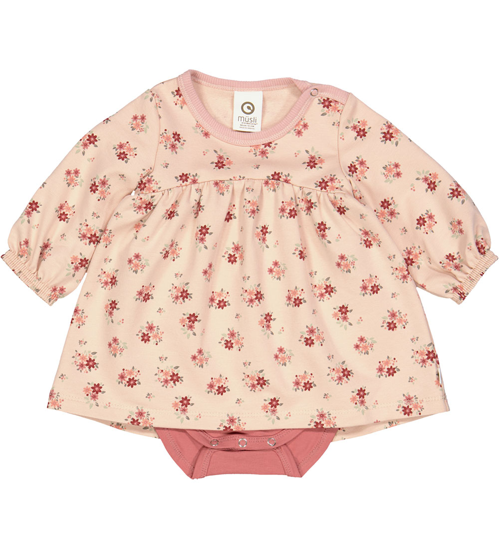 Müsli Bodykleid l/ä - Dahlia - Rose Sugar m. Blumen - Müsli - 2 Jahre (92) - Body L/Ä von Müsli