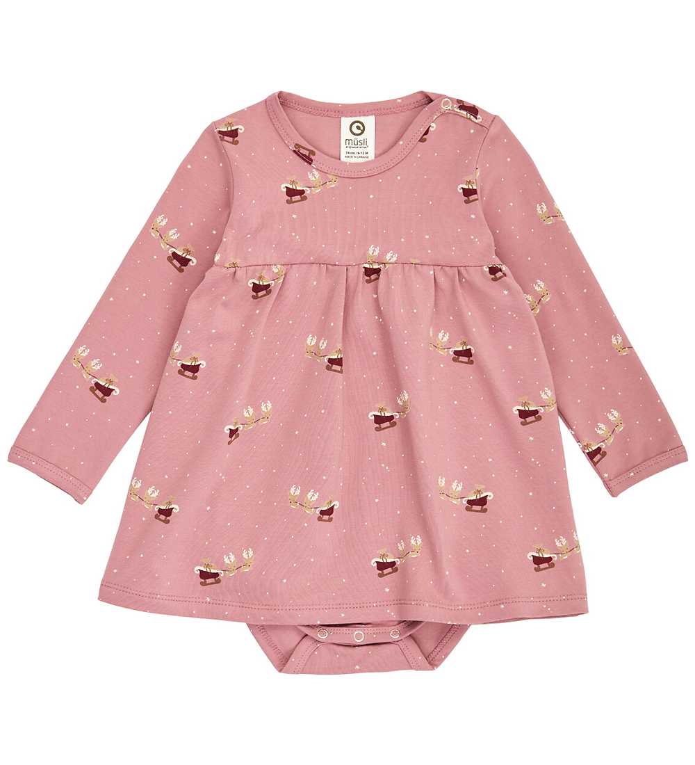 Müsli Bodykleid l/ä - Weihnachten - Nostalgie Rose/Cabernet/Spül - Müsli - 68 - Body L/Ä Müsli Bodykleid l/ä - Weihnachten - Nostalgie Rose/Cabernet/Spül - Müsli - 68 - Body L/Ä von Müsli