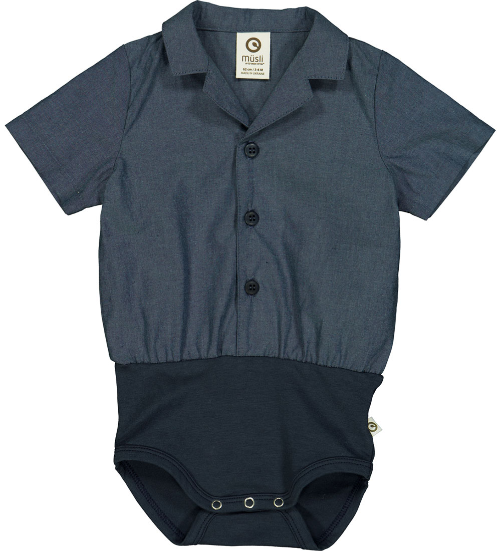 Müsli Hemdbody k/ä - Chambray - Chambray - Müsli - 74 - Body K/Ä Müsli Hemdbody k/ä - Chambray - Chambray - Müsli - 74 - Body K/Ä von Müsli