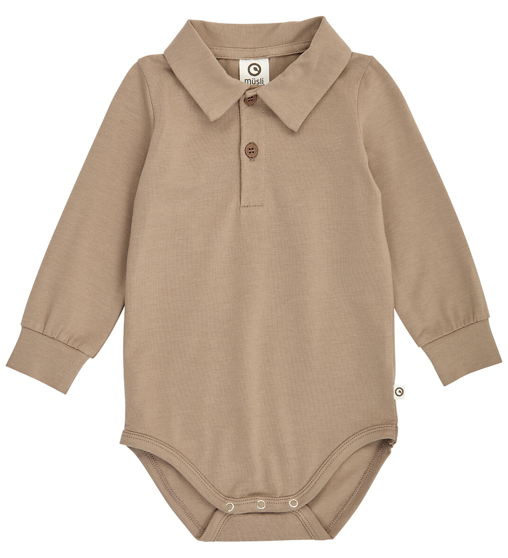 Müsli Hemdbody l/ä - Cozy Ich - Walnuss - Müsli - 1½ Jahre (86) - Body L/Ä von Müsli