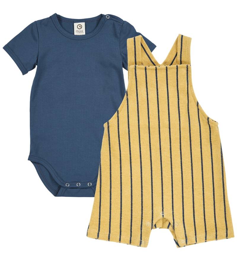 Müsli Set - Body/Latzhosen - Frottee - Hanf/Navy - Müsli - 68 - Body K/Ä Müsli Set - Body/Latzhosen - Frottee - Hanf/Navy - Müsli - 68 - Body K/Ä von Müsli