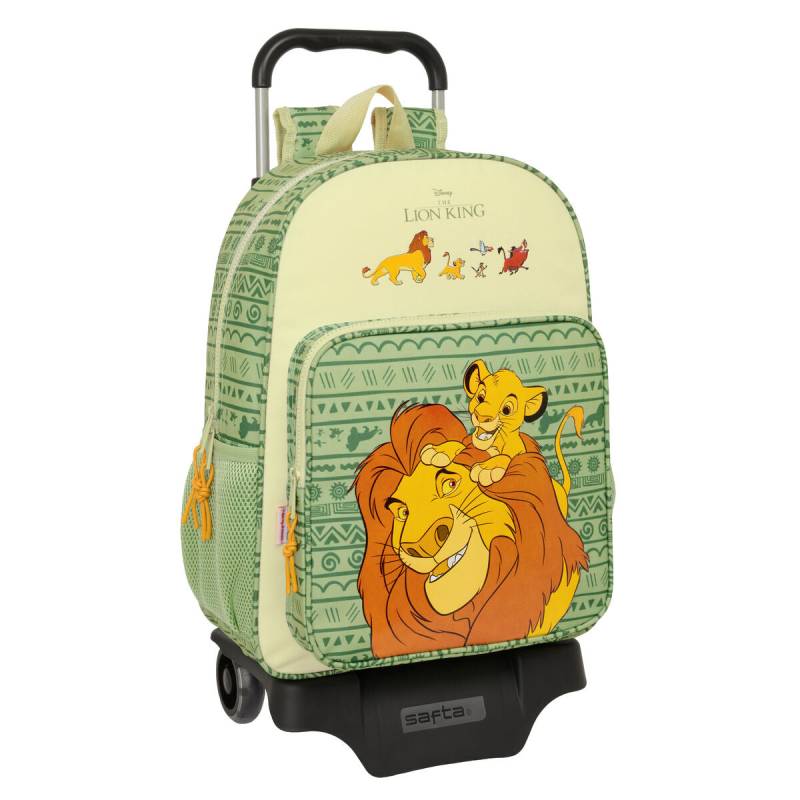 Schulrucksack mit Rädern Mufasa grün Beige 33 x 42 x 14 cm von Mufasa