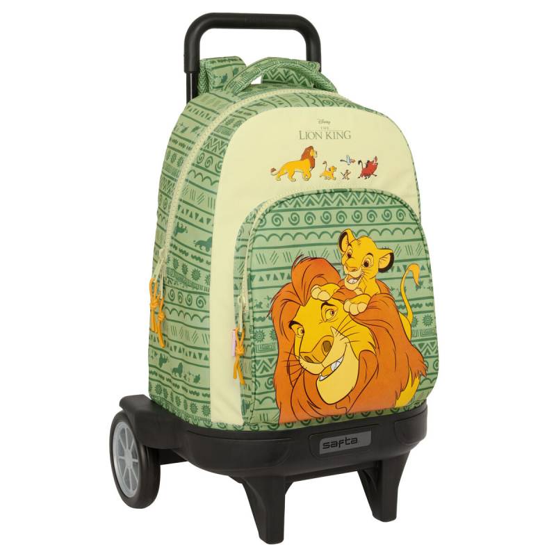 Schulrucksack mit Rädern Mufasa grün Beige 33 x 45 x 22 cm von Mufasa